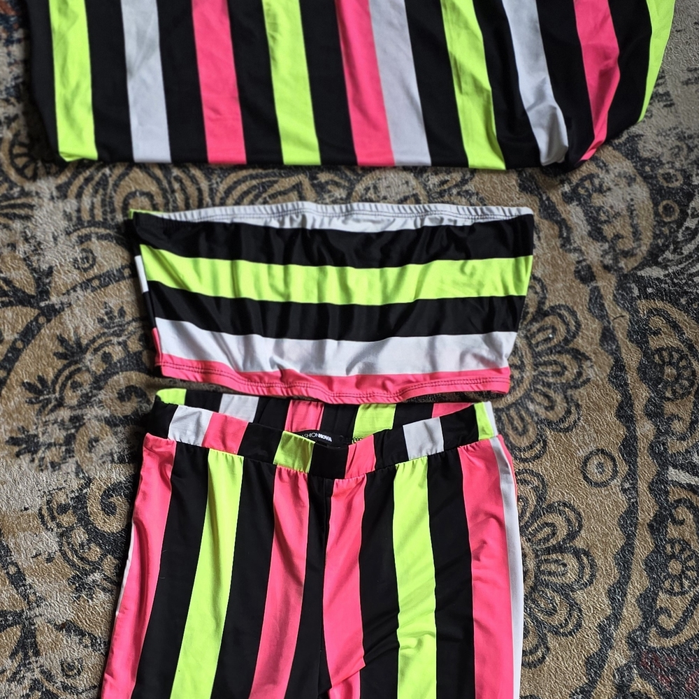 Fashion Nova Neon Striped Kids Shorts